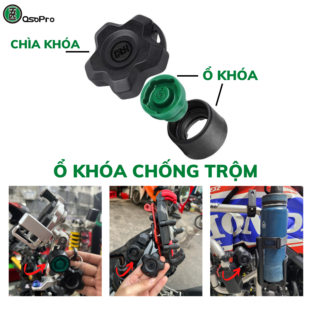 GIÁ ĐỠ ĐIỆN THOẠI OSOPRO KẸP CÀNG CUA CHÍNH HÃNG (CHÂN GHI ĐÔNG ĐA NĂNG - CHỐNG RUNG)